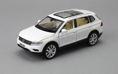 「車苑模型」升輝 合金模型 1:32 Volkswagen VW Tiguan L 途觀 SUV 聲光 迴力