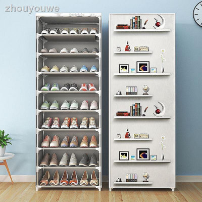 鞋架子多層簡易鞋架經濟型宿舍家用門口防塵帶布罩鞋櫃收納鞋櫃