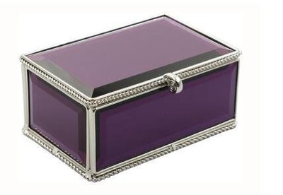 【熱賣精選】時尚紫色高端首飾珠寶收納儲物戒指盒結婚生日禮物 1824c