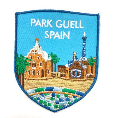 【A-ONE】西班牙 桂爾公園 SPAIN 地標布章 貼布 布標 燙貼 徽章 肩章 識別章 背包貼NO.250
