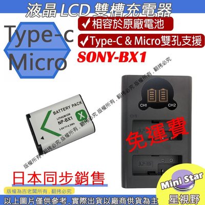 星視野 免運 USB 充電器 + 電池 ROWA 樂華 SONY BX1 WX300 WX500 HX50V CX405
