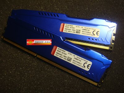 金士頓 HyperX FURY DDR3 1866 Kit 4GX2 8G HX318C10FK2/8 單面 超頻 終保 藍色