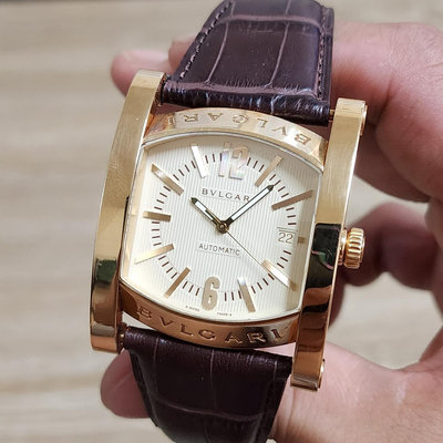 【個人藏錶】 BVLGRI 寶格麗 AA48G 18K金 最大型 自動上鍊 全套 38×48mm 台南二手錶