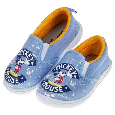 童鞋(15~20公分)Disney迪士尼米奇藍色塗鴉兒童休閒鞋室內鞋D8Q629B