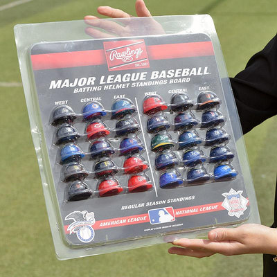 MLB美國職業棒球大聯盟各個球隊紀念打擊頭盔裝飾mini玩具