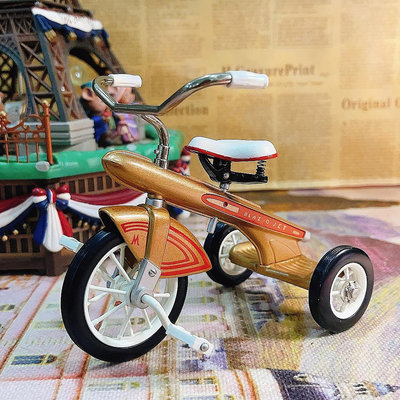 賀曼hallmark1960年古董三輪車金屬車模娃用自行車腳
