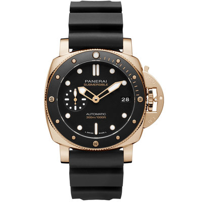 接單代購 PANERAI PAM01164 沛納海 Submersible 手錶 機械錶 42mm 黑面盤 黑橡膠錶帶