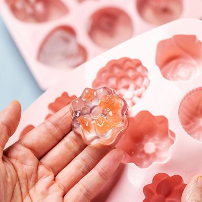 果凍模具 食品級硅膠模家用布丁模具白涼粉果凍烘焙專用花型模具