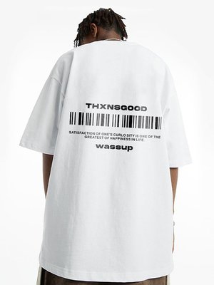 WASSUP HEODS短袖T恤男女生美式重磅國國潮牌ins寬松2023新款夏季