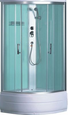 FUO衛浴: 90公分 整體式 強化玻璃 乾濕分離淋浴間 (A7105G)