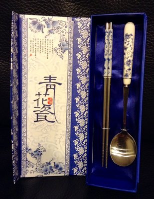 青花瓷 餐具組 湯匙 筷子