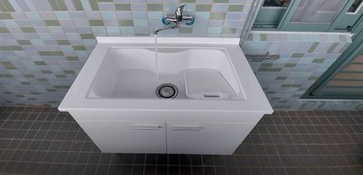 【IDEE】S-881WA 亞特蘭人造石。人造石水槽。洗衣板。陽洗台。洗衣台。洗衣檯。洗衣槽。檯面櫃。浴櫃 ~ 台灣製