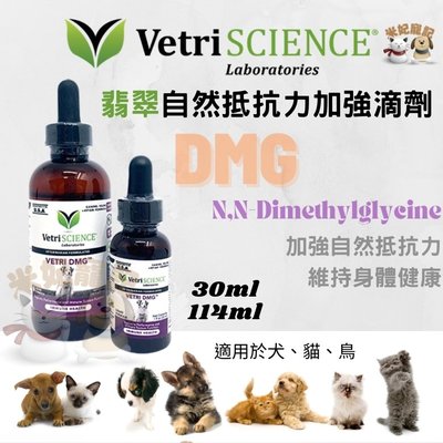 Vetri science 翡翠-DMG 自然抵抗力加強滴劑 114ml 免疫力促進滴劑 犬貓鳥適用