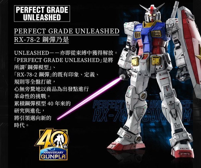 萬代PG UNLEASHED 1/60 RX-78-2 鋼彈初鋼組裝模型5060765 現貨| Yahoo