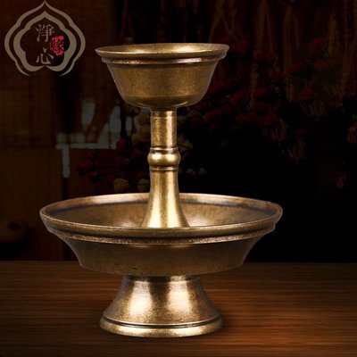 印度青銅護法杯供杯 居家室內供佛擺件小號~特價