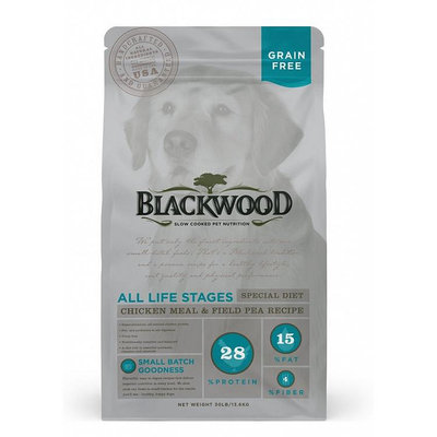 BLACKWOOD 柏萊富 犬糧 2.2kg-13.6kg 無穀全齡 低敏純淨配方(雞肉+豌豆)『WANG』