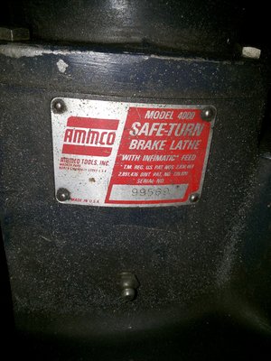 AMMCO Sanp-On 煞車碟盤切削機 現況機自動退刀只有高低速二段式(必須停機) 改良後可無段變速
