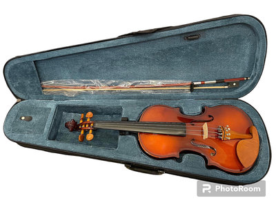 【六絃樂器】全新台灣 NO.100 楓葉牌小提琴 / 台南維音工廠製造 加附肩墊