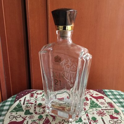 JOHN WALKER & SONS 21年 XR威士忌空酒瓶(750ml)/多用途玻璃空瓶/空洋酒瓶/裝飾/容器
