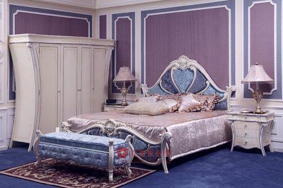 [紅蘋果傢俱] GA-008 宮廷凡爾賽系列 歐式 雙人床 新古典 床台 床架 高檔 法式 奢華