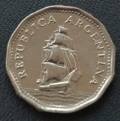 阿根廷    1961年   5披索   鎳幣   574