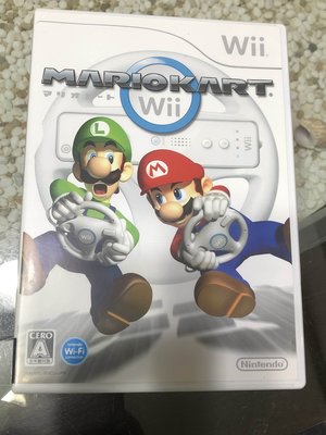 Wii 瑪利歐賽車Mario Kart(日文版) WII U 主機適用 (二手盒裝光碟)賣場還有專用方向盤歡迎加購