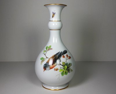 [ 珍寶 ] Meissen 手繪禽鳥細頸花瓶