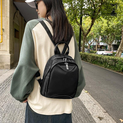 雙肩包女小包韓版潮流簡約洋氣時尚軟皮背包時尚純色洋氣小書包包