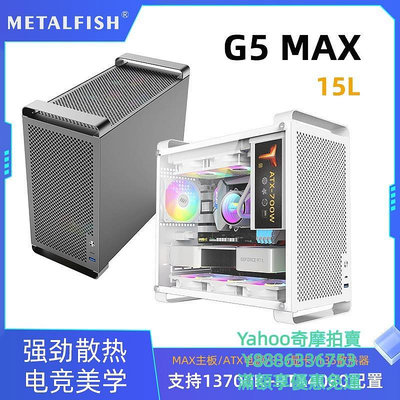 ITX機殼魚巢G5MAX機箱matx白色機箱鈦灰側透臺式迷你ITX小電腦空機箱電源