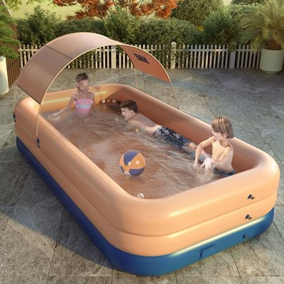 下殺-家庭游泳池寶寶家用兒童家用折疊充氣全自動智能加厚洗澡~~