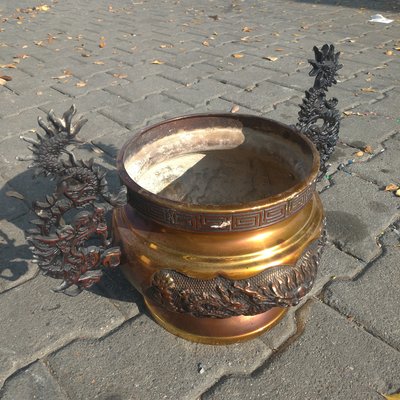 【援助土耳其】早期 銅 香爐 天公爐 約5.8公斤 裝置藝術 擺飾 道具