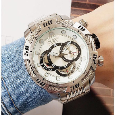 【帕達數碼手錶專營店】2023INVICTA英弗它同款歐美石英男士六針功能鋼帶全自動機械石英手錶