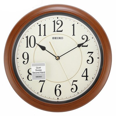 歐式掛鐘 中式靜音萬年曆 SEIKO日本精工歐式中式居家辦公客廳棕色木紋夜光復古靜音掛鐘