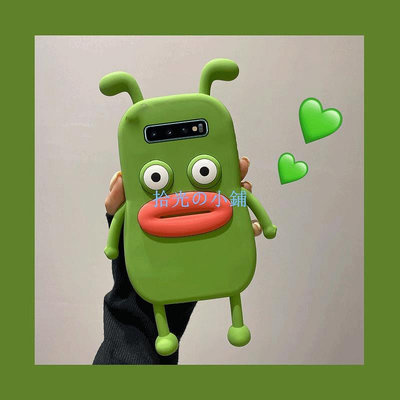 ♥綠色香腸嘴青蛙三星s10手機殼s10plus十s10e卡通s10+可愛5G搞怪4G♥12.28