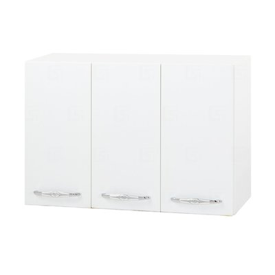 【在地人傢俱】20 環保塑鋼系列-白色3.1尺三門廚房流理台吊櫃/收納櫃/掛壁櫃 GT169-09
