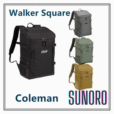 日本直送 Coleman 雙肩包 書包 後背包 Walker Square Backpack 方形背包 大容量 30L
