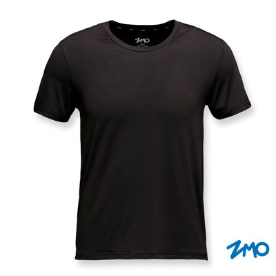 【ZMO】 男圓領短袖排汗衫-黑色 US593