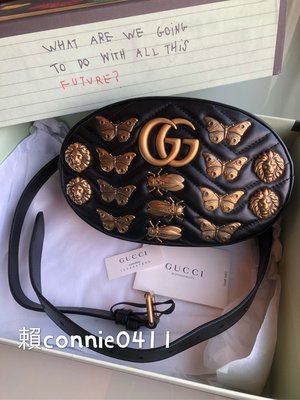 Gucci marmont 昆蟲 腰包 胸口包 短斜背包