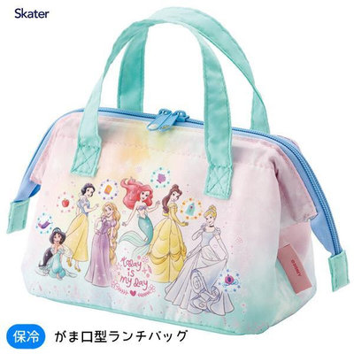 ☆Juicy☆日本 迪士尼 公主 美人魚 Skater 保冷 蛙嘴式 保溫包 保冷提袋 便當袋 托特包 餐袋