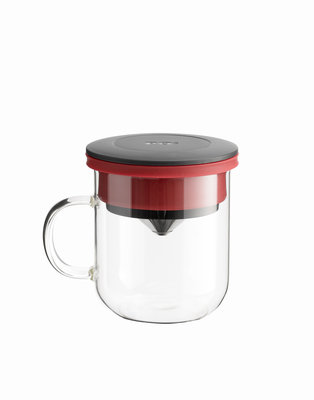丹麥設計【 PO:Selected】免濾紙研磨過濾咖啡杯 350ml  (紅)  Duo 2.0 手沖咖啡