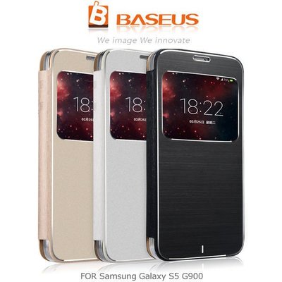 --庫米--BASEUS 倍思 Samsung Galaxy S5 尚品側翻皮套 拉絲皮套 保護套