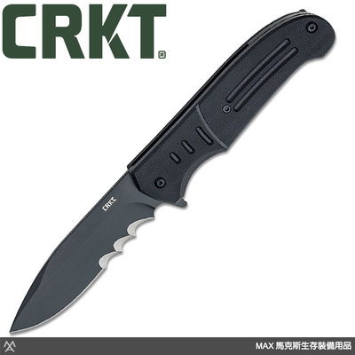 馬克斯 - CRKT IGNITOR 黑刃折刀 / 8Cr13MoV 不銹鋼 / 6885