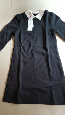 全新【beartwo】 黑色氣質款純棉襯衫領洋裝