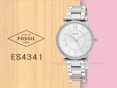 FOSSIL 手錶專賣店 國隆 ES4341 晶鑽羅馬指針女錶 不鏽鋼錶帶 銀色錶面 生活防水