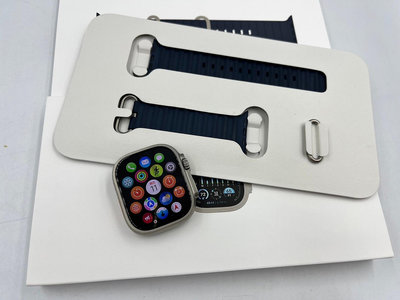 §上進心集團§ 保固2024/9 盒裝 蘋果Apple Watch Ultra2 49mm LTE 鈦金屬 海洋錶帶17