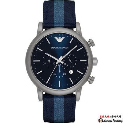 潮牌 EMPORIO ARMANI 亞曼尼手錶 AR1949 潮流時尚三眼計時多功能石英錶  手錶 海外代購-雙喜生活