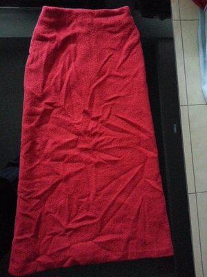 【臻迎福】女裝裙子 (女裝百搭針織衫 雪紡衣) 後面隱形拉鍊 紅色衣服裙子