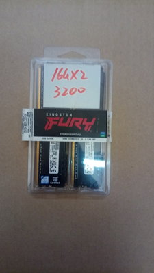 售 金士頓(KingSton) FURY DDR4 /3200 /16GB*2 @雙面16顆粒@
