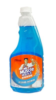 【B2百貨】 威猛先生玻璃清潔劑重裝瓶(500g) 4710314463045 【藍鳥百貨有限公司】