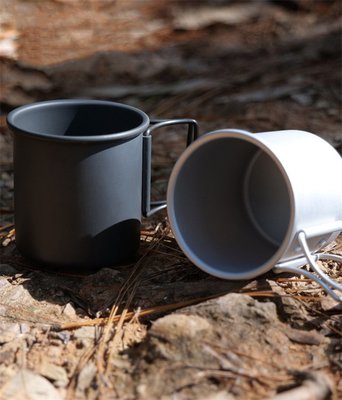 戶外野營杯子露營水壺套裝野餐鋁合金折疊式水杯咖啡杯茶杯馬克杯